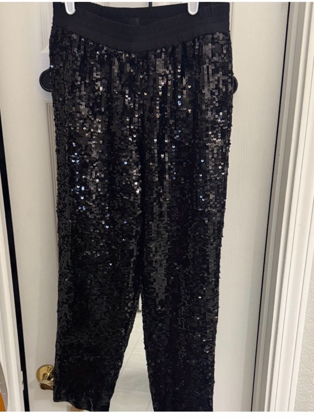 J. Crew Black Sequin Pants with pockets :)